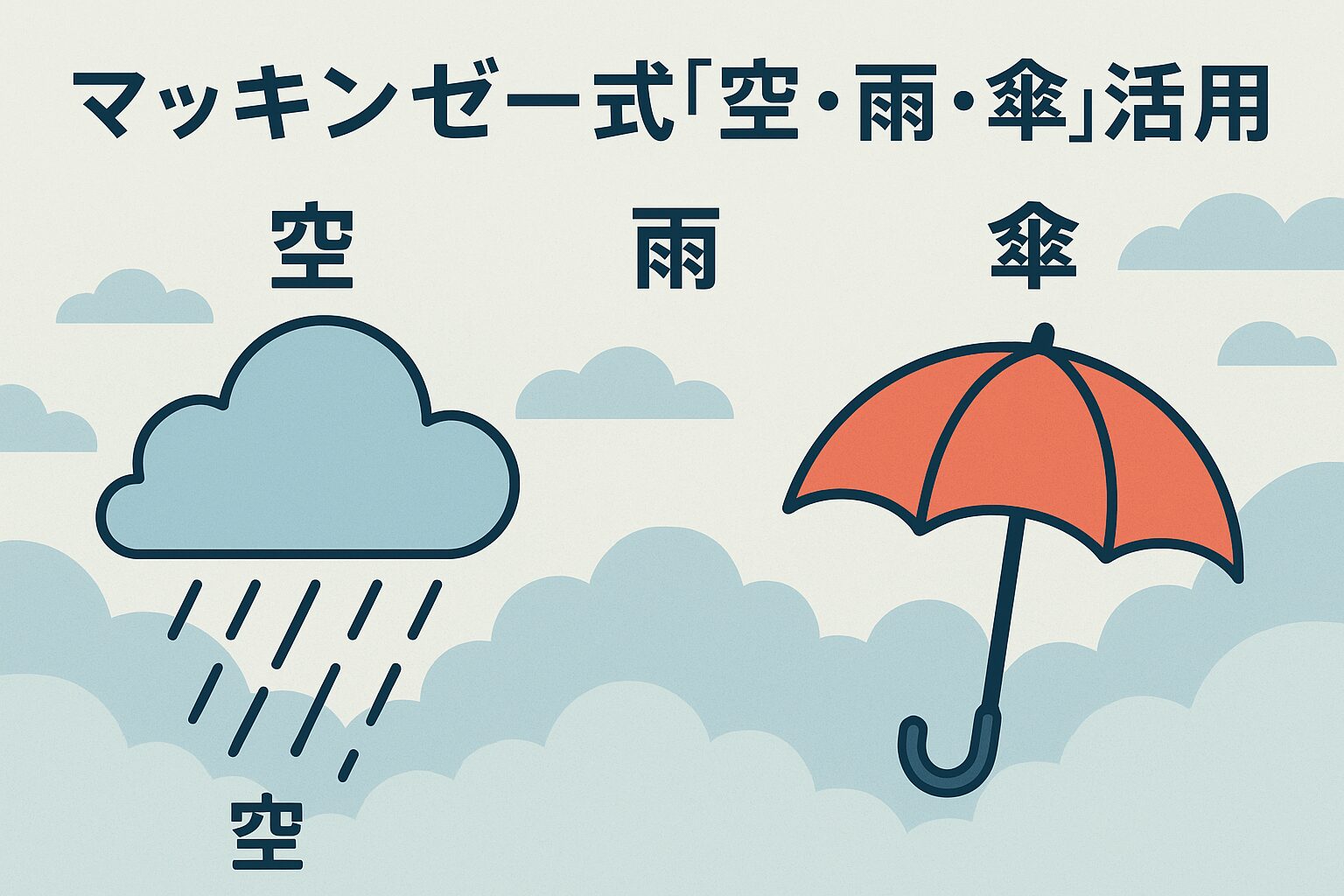 マッキンゼー式「空・雨・傘」活用術：ビジネス課題を論理的に解決する方法 - satimo-blog